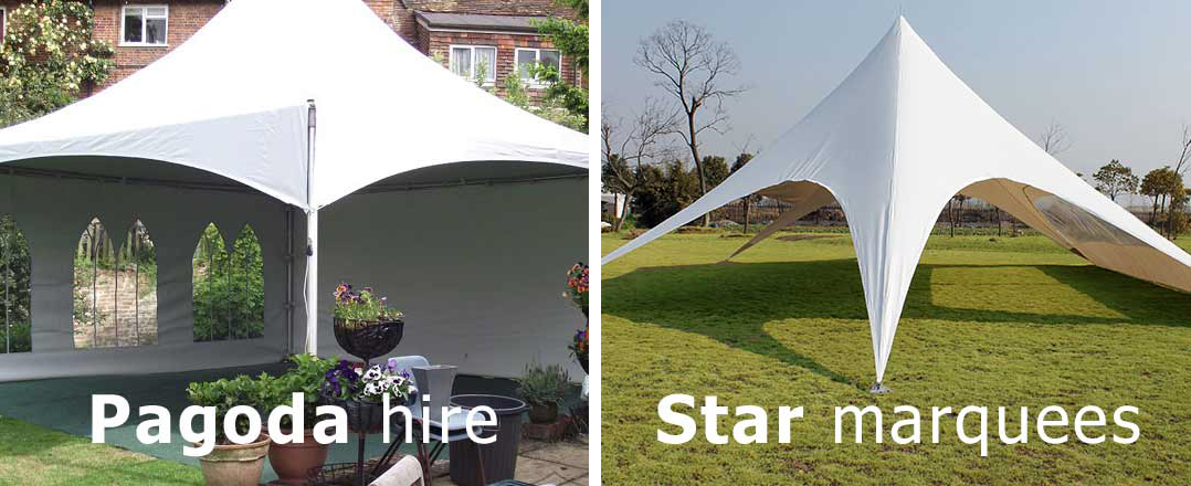 small marquee hire Northants - pogodas and star marquees 